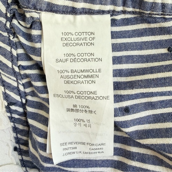 J. Crew pinstripe dot striped pajama bottoms blue white 23717 - Picture 8 of 10